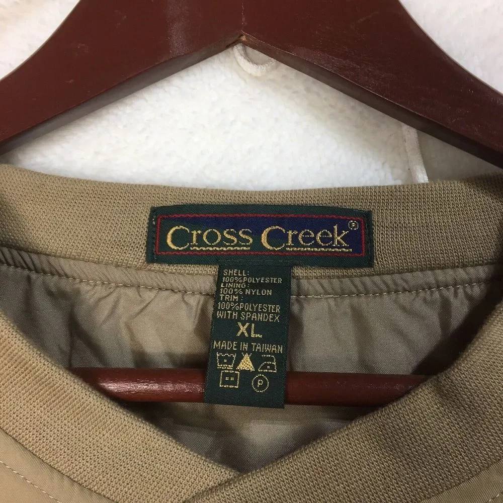 Cross Creek Hatteras Windbreaker Mens Sz XL Beige Pullover Nautical - Picture 4 of 8